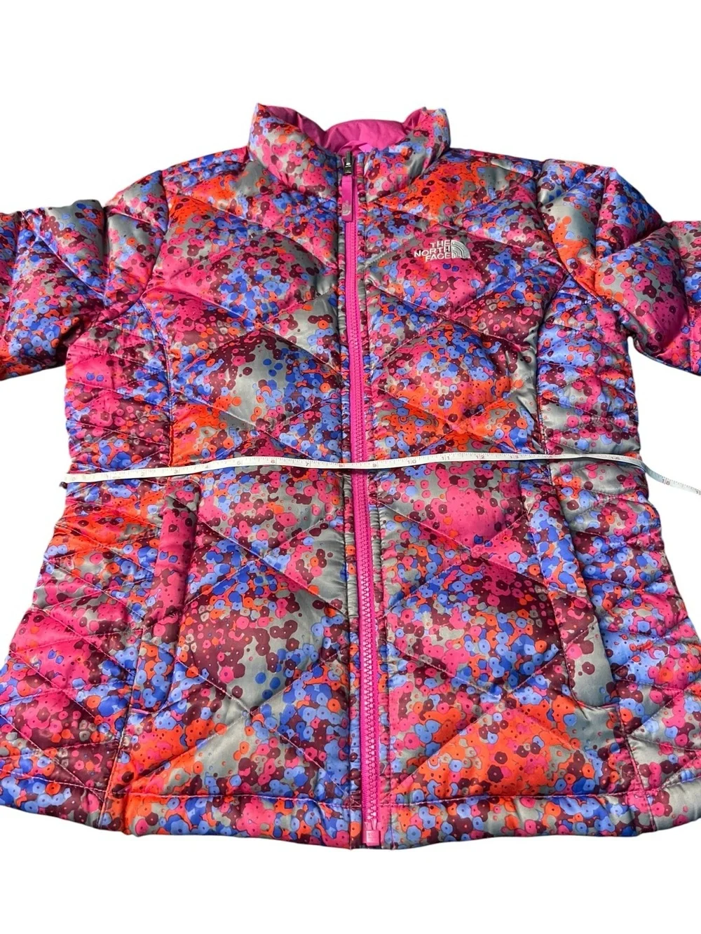 The North Face Bright Pink Girls' Quilted Puffer Ski Jacket Size 14-16
